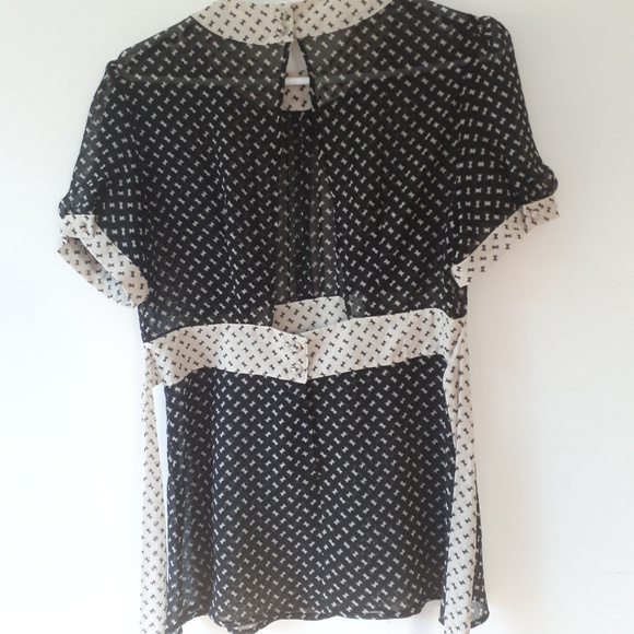 Charlotte Russe Blouse Open Back Tie Waist Sz M - Picture 6 of 8